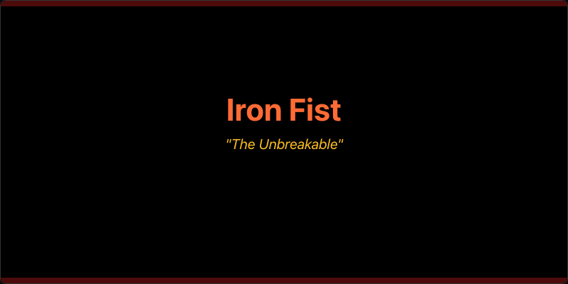 Iron Fist boss intro screen in Stickman Fighter