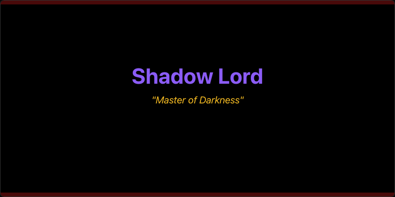 Shadow Lord boss intro screen in Stickman Fighter