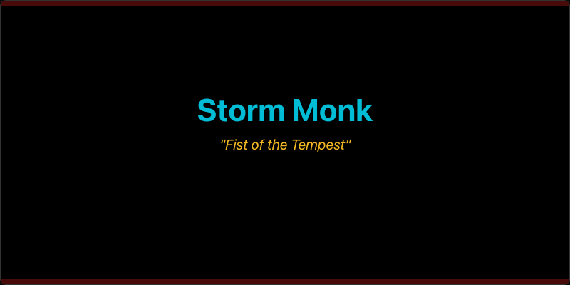 Storm Monk boss intro screen in Stickman Fighter