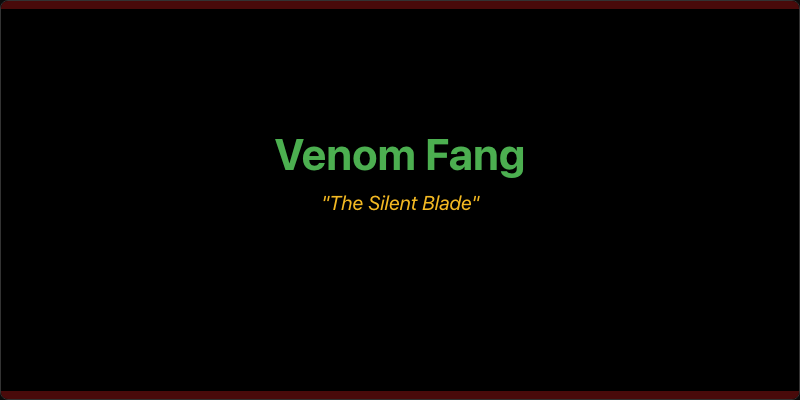 Venom Fang boss intro screen in Stickman Fighter
